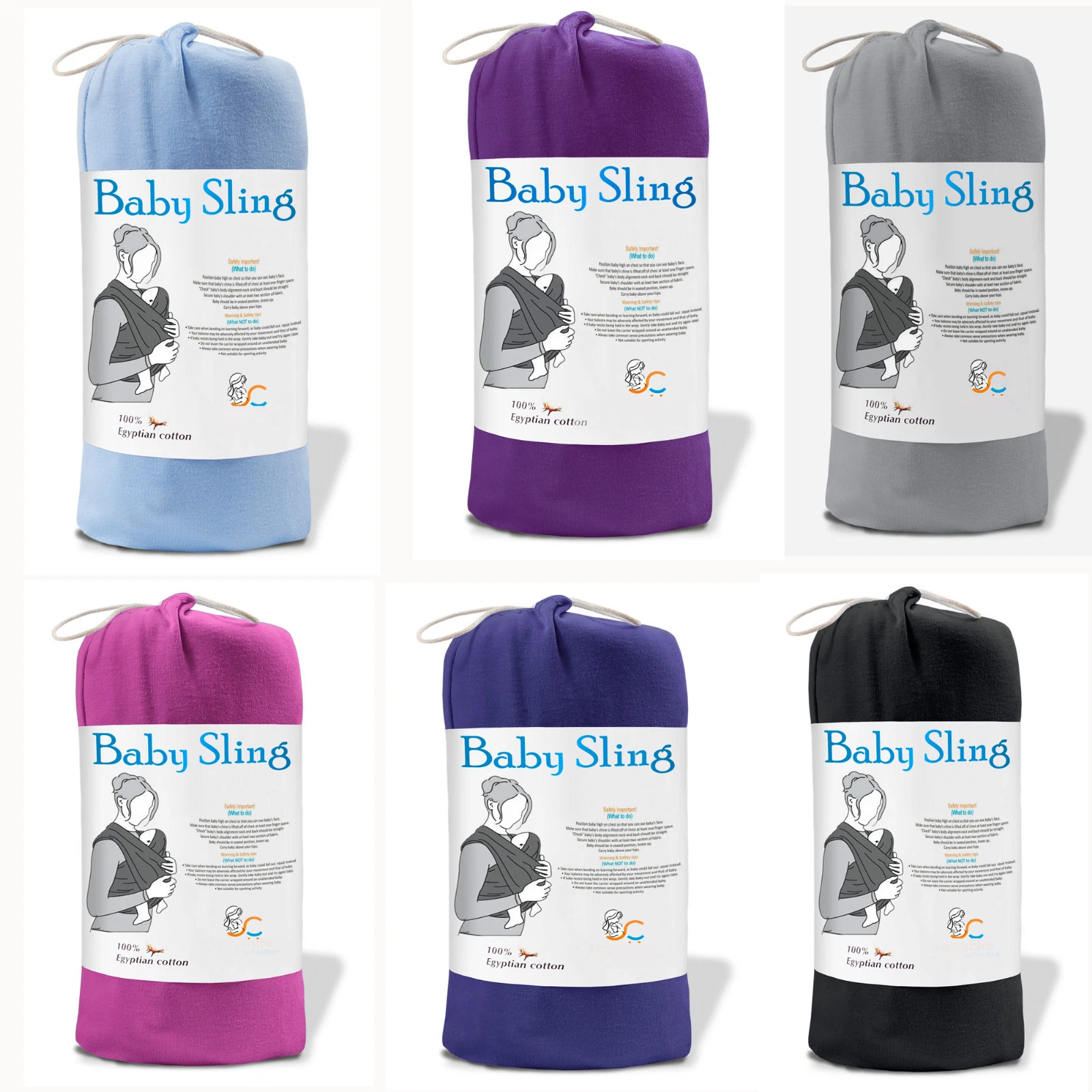 BABY SLING STRETCHY WRAP CARRIER BREASTFEEDING BIRTH TO 3YRS
