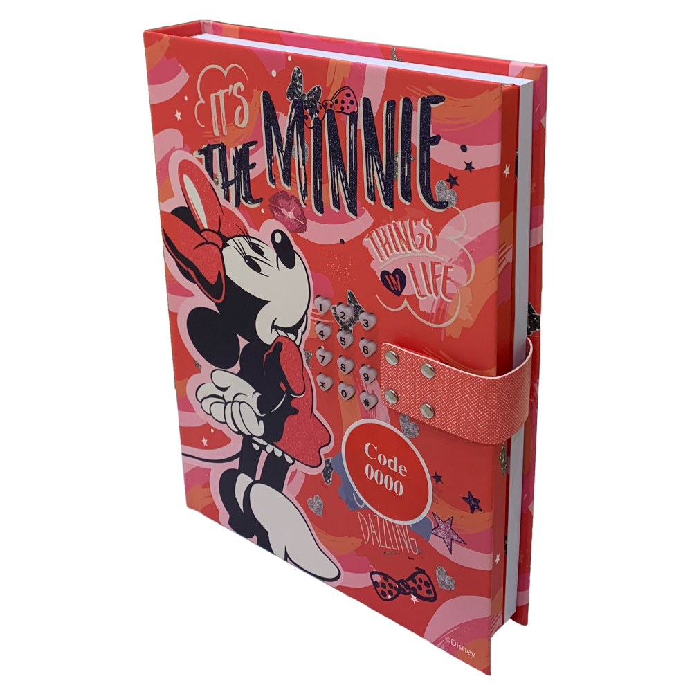 DIARIO SEGRETO MINNIE MOUSE DISNEY COMBINAZIONE ELETTRONICA BAMBINA - WD21497