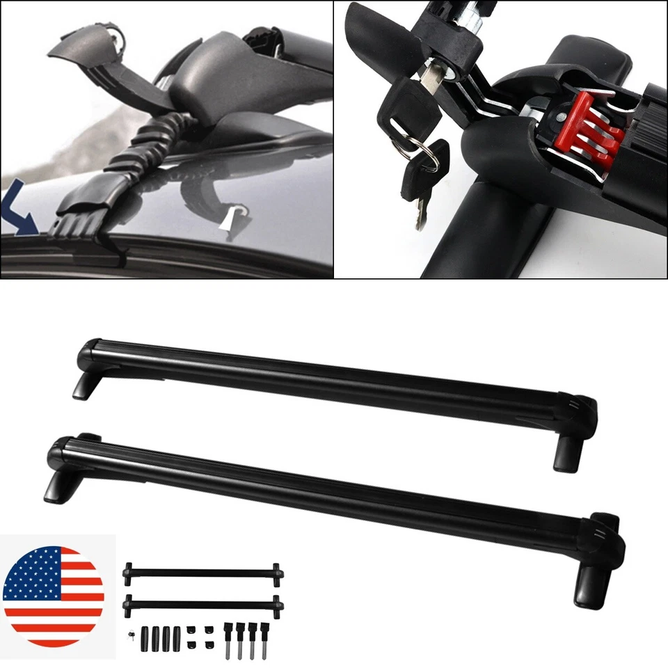 For Infiniti G35 G37 Sedan 41.3" Lockable Roof Racks Cross Bars Luggage Carriers - Изображение 3 из 4