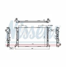 Nissens Radiator Front 60319 8K0121251J for Audi