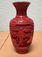 红色黄铜主中国古董花瓶| eBay