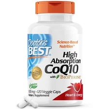 Doctor's Best High Absorption CoQ10 120 Count Heart Health Energy Support