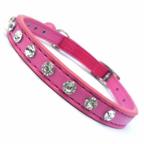 Bling Cat Collar Diamante Crystal Safety Elastic Designer White Pink New w/tags - Picture 9 of 20