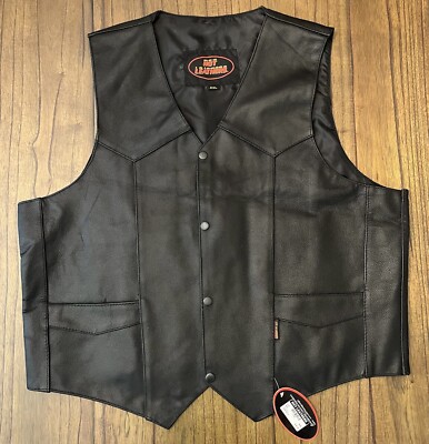 Vintage Hot Leather Leather Vets Men s 4XL - Biker Motorcycle Vest