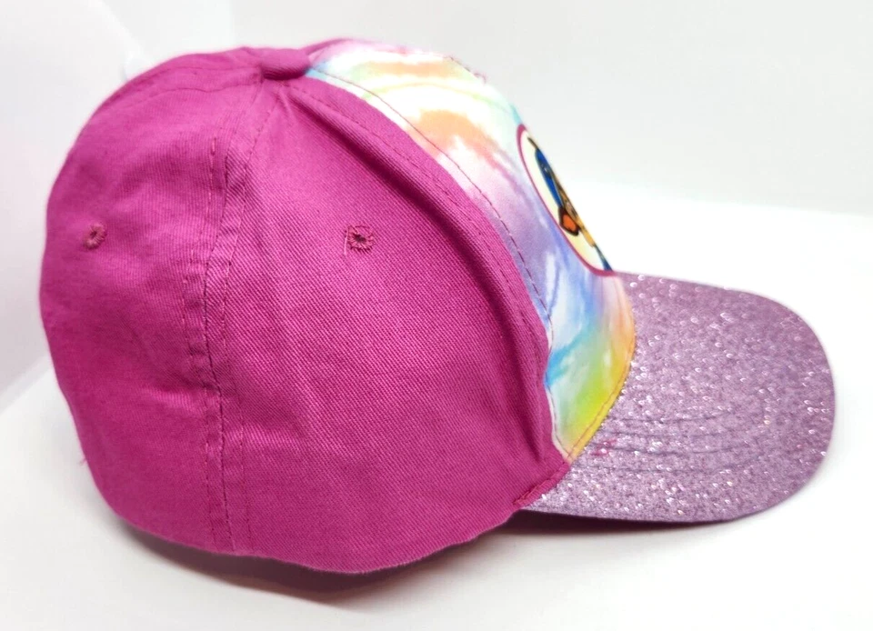 Chapéu caminhoneiro infantil PAW Patrol Nickelodeon multicolorido com aba rosa glitter - Imagem 4 de 4