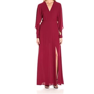 cranberry evening dress Lisa Maxi Dress, in Cranberry Luxe Satin, Size: XL | Show Me Your Mumu