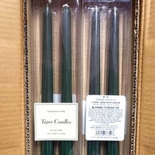 12 pcs, Threshold Unsented Green Taper Candles