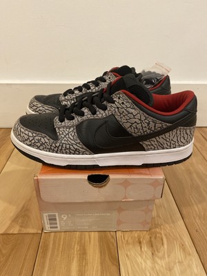 supreme x nike sb dunk low black cement