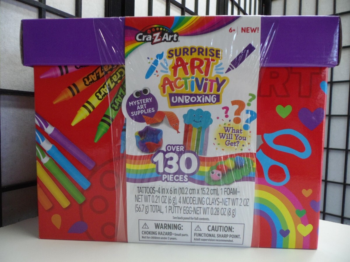 BRAND NEW CRA-Z-ART Surprise Art Activity Kit Unboxing Crafts 130+