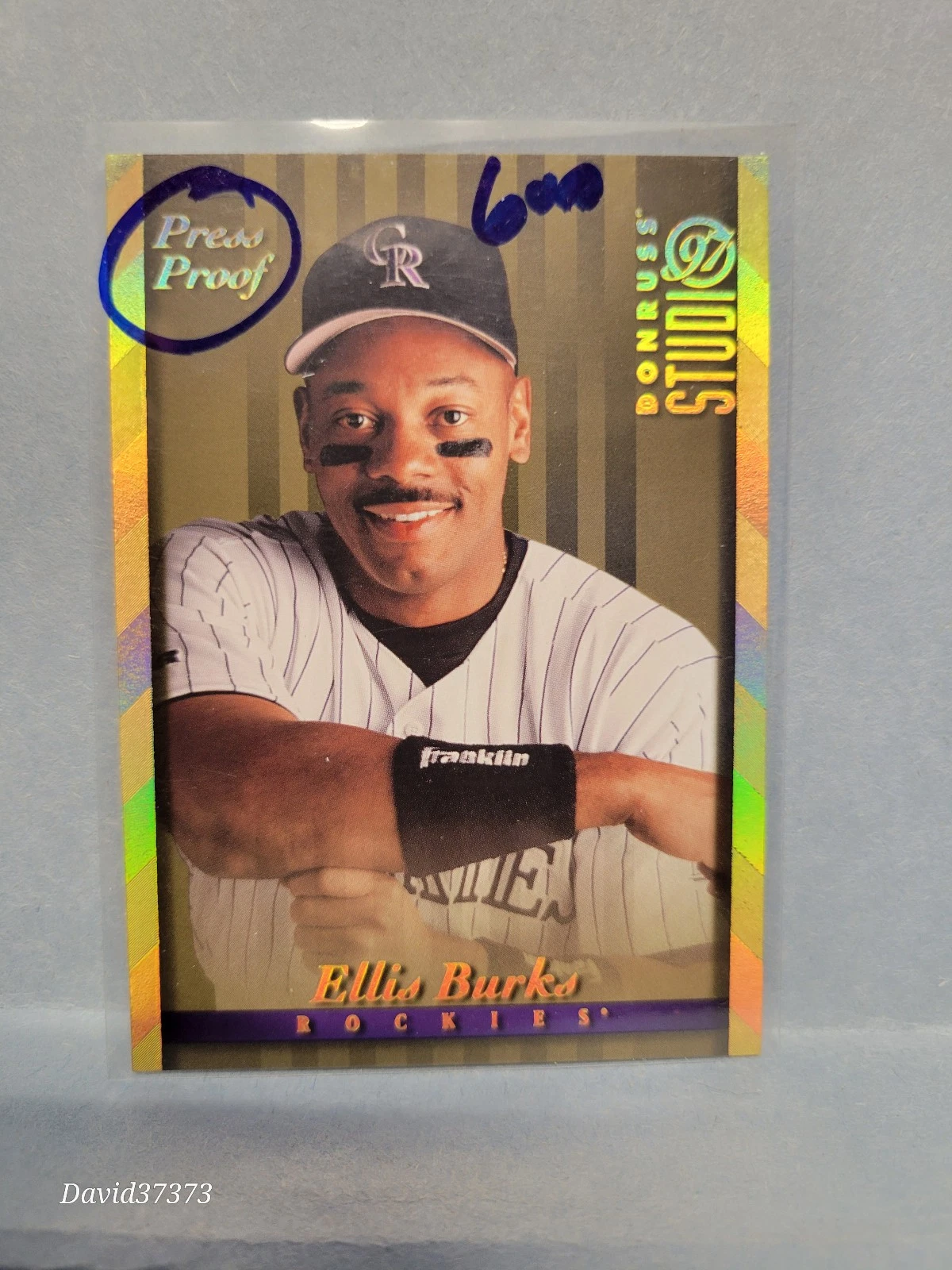 1997 Donruss Studio - Ellis Burks #50 GOLD Press Proof