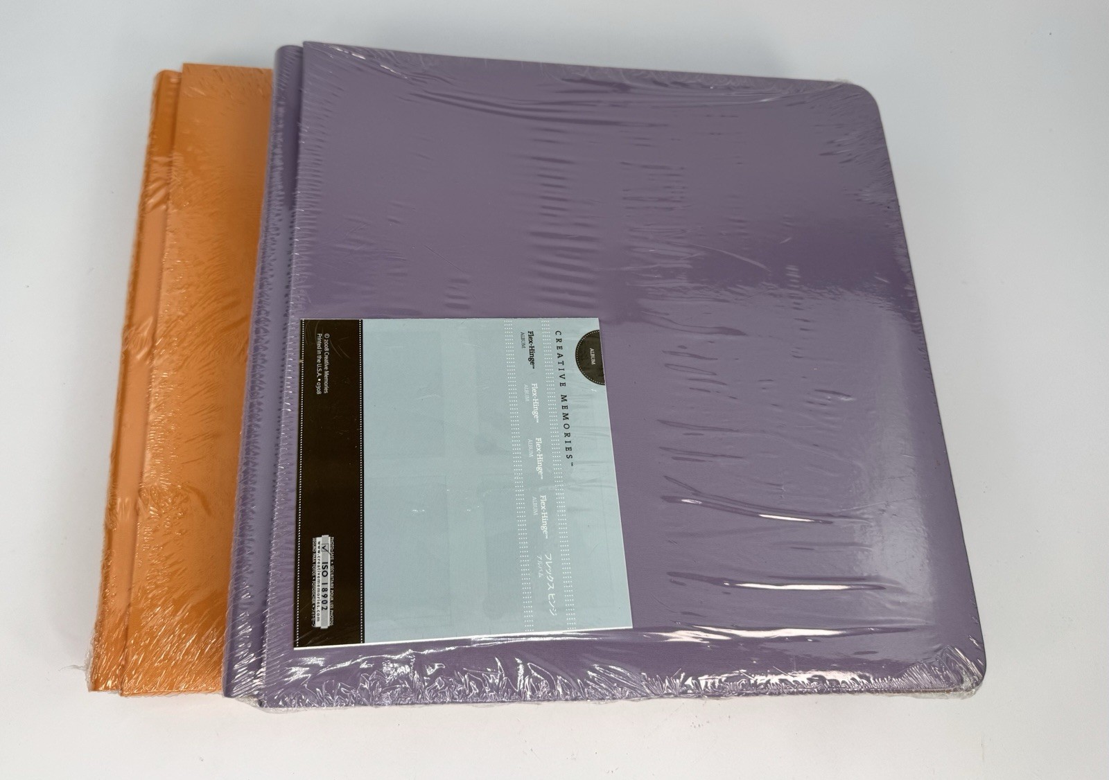 Creative Memories 12" x 12 Lavender & Orange Flex-Hinge Scrapbook Photo Album X2