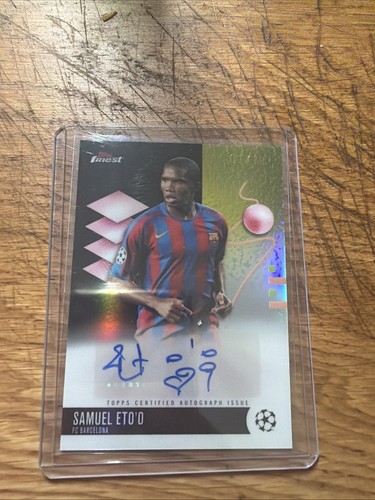 2026 Topps Finest UEFA Ucc Samuel Eto’o Black Refractor Auto #1/10 1/1