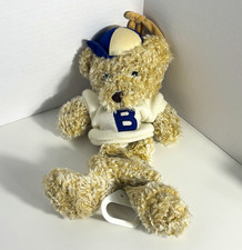 Lullaby Club 1998 Musical Pull String Bear w/ Baseball Cap & Sweater Baby Crib