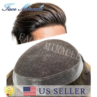 French Lace Toupee for Men Hair Piece Thin Skin Mens Toupee Human Hair System