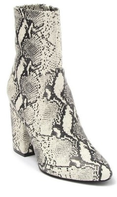  ️sale ️Steve Madden NWOB Revolution Snake Skin Print Block Heel Booties Sz 9