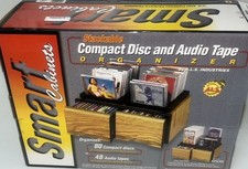 Vintage 1998 Never Used Cd Rack Smart Cabinets 80 Cd Organizer Storage Stack NEW