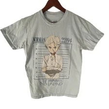 Atsuko T Shirt Mens Medium Gray Cotton The Promised Neverland Graphic Pullover