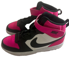 Nike Court Borough Mid 2 PSV Shoes Girls Youth Pink Black Size 3y HV0935 100