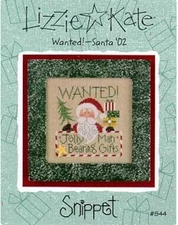 LIZZIE KATE 'Wanted! - Santa '02' cross stitch pattern NEW
