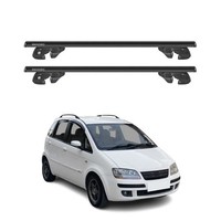 DachträGer GrundtäGer FüR Fiat Idea 2003-2012 Aluminium 90Kg TÜV Schwarz 2Tlg