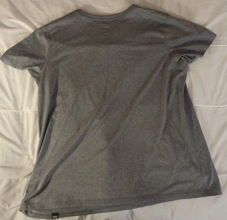 Camiseta para mujer REI cooperativa manga corta gris absorbente senderismo talla XXL ligera Foto 3 de 4