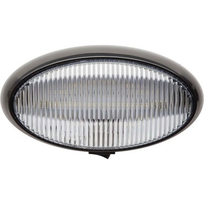 American Motorhome RV 5th Wheel Oval LED Porch Light, black
