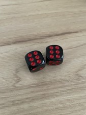 2X Black Red Dice Valve Stem Cap BMX Car Truck SUV Bike Motorcycle Bicycle