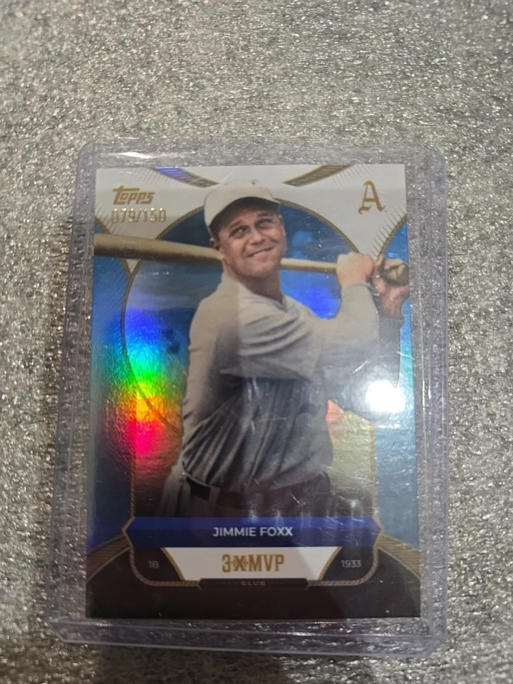 2025 Topps 3xmvp Estrellas de Béisbol Puñalada Musial Dorado/50 y Jimmie Foxx/150 Foto 3 de 4