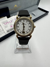 Cinturino pelle Maurice Lacroix Le Classique quarzo 72963 placcato oro nuovo revisionato!