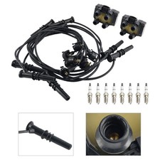 2 Ignition Coil Pack 8 Spark Plugs and Wire Set FD487 SP432 Per Ford Expedition