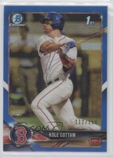 2018 Bowman Draft Chrome Blue Refractor 112/150 Kole Cottam #BDC-69 0x1