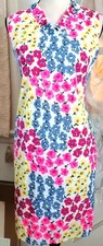 New Talbots Vintage Floral Print Ruffle Neck Shift Dress Size 4