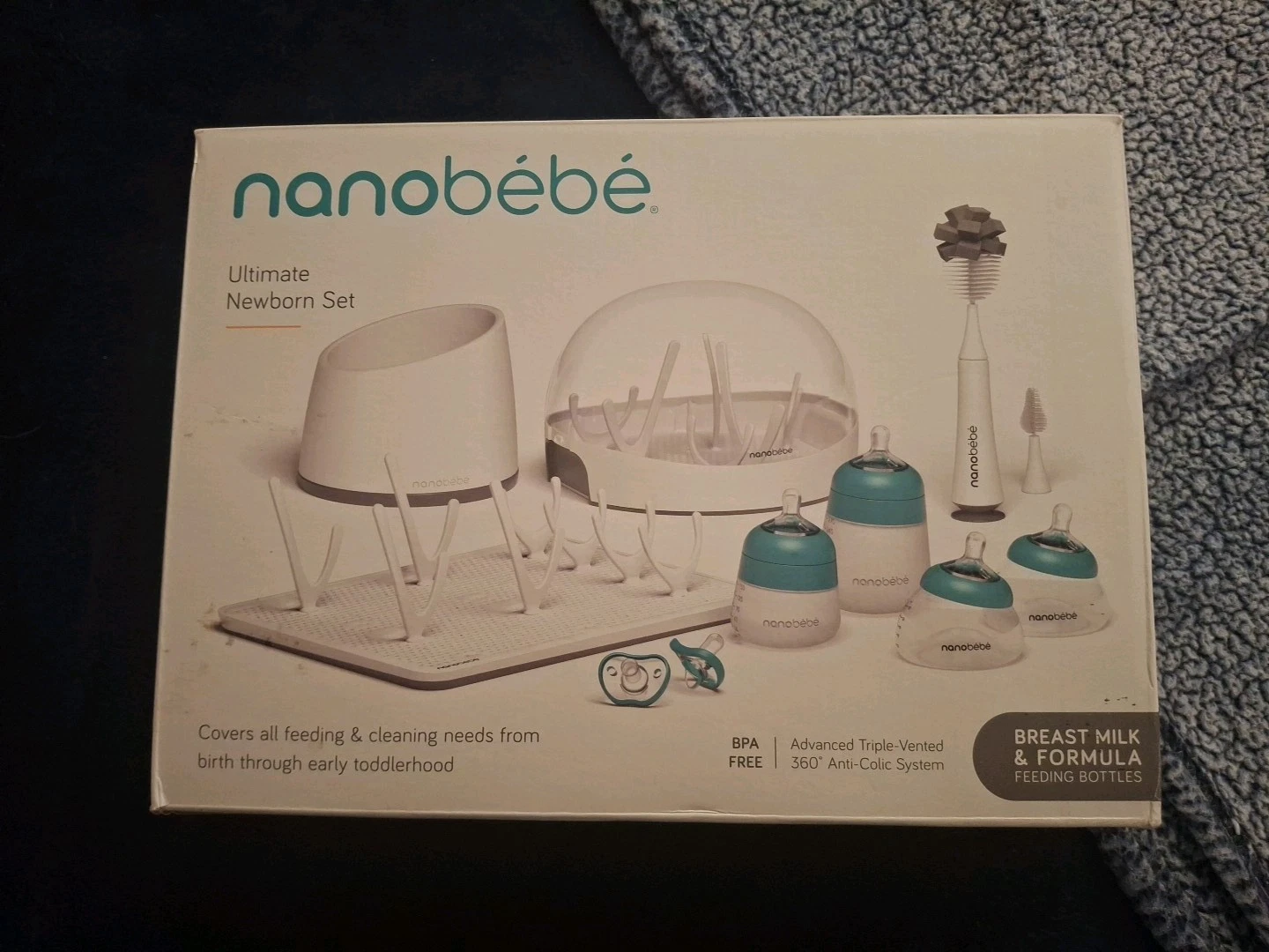 NANOBEBE ULTIMATE NEWBORN SET - BPA FREE - ANTI-COLIC SYSTEM