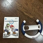 Nintendo Wii Mario Kart with GameStop Blue and White Steering Wheel UNTESTED