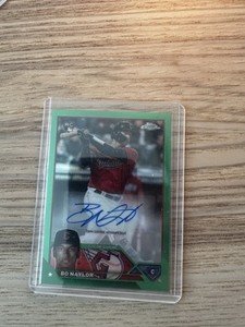 2023 Topps Update Chrome Bo Naylor AC-BN Green Parallel SP RC Auto #’d /99