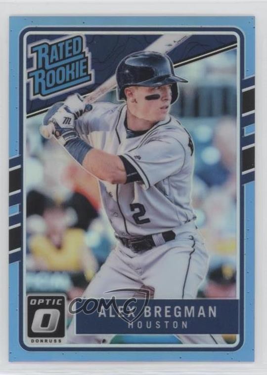 2017 Donruss Optic Rated Rookies Carolina Blue Prizm 4/50 Alex Bregman #43 b4d