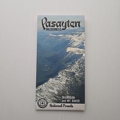 Pasayten Wilderness Vintage Map Early 1970s US Forest Service Washington