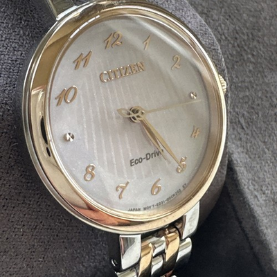 #ad Citizen Women#x27;s Citizen L Silver Gold Eco Drive Watch 27MM EM0996 84Y $195.49