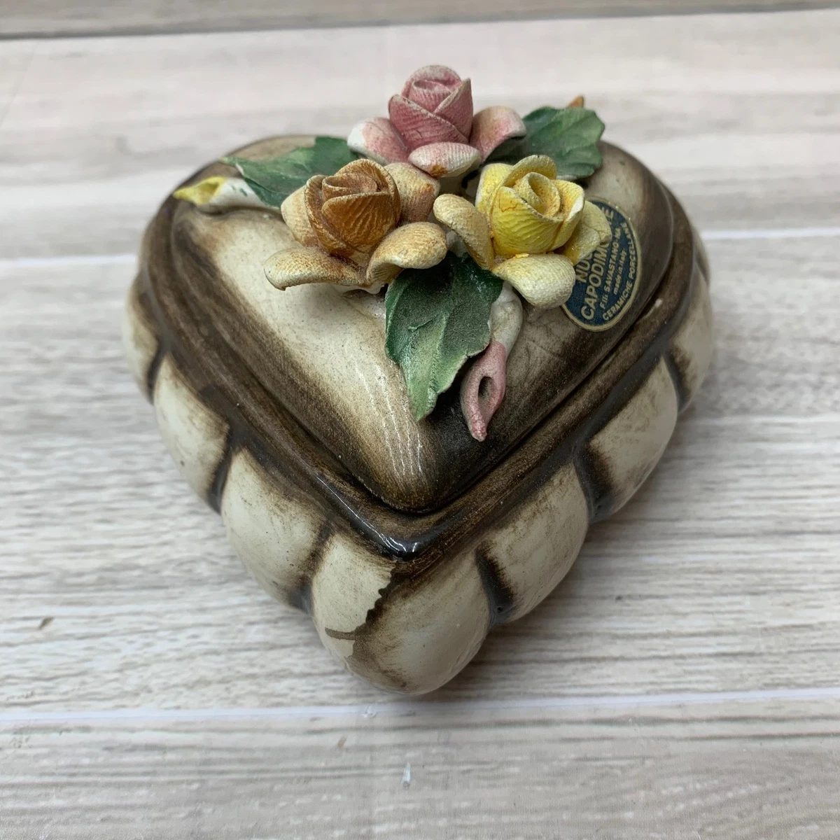 爱心陶瓷装饰盒罐子和罐| eBay