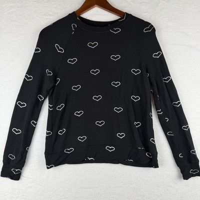 For The Republic Sweater Blouse Ladies XS Long Sleeve Hearts Top Valentines