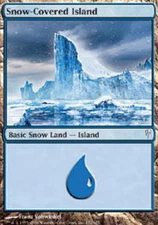 MTG Snow-Covered Island - Foil, Moderate Play, English Coldsnap