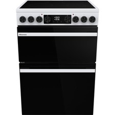 Hisense HDCEC6C20W Hi6 Max 60cm Free Standing Electric Cooker with Ceramic Hob