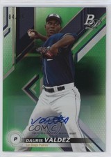 2019 Bowman Platinum Green Foil 84/99 Dauris Valdez #TOP-37 Auto nd3