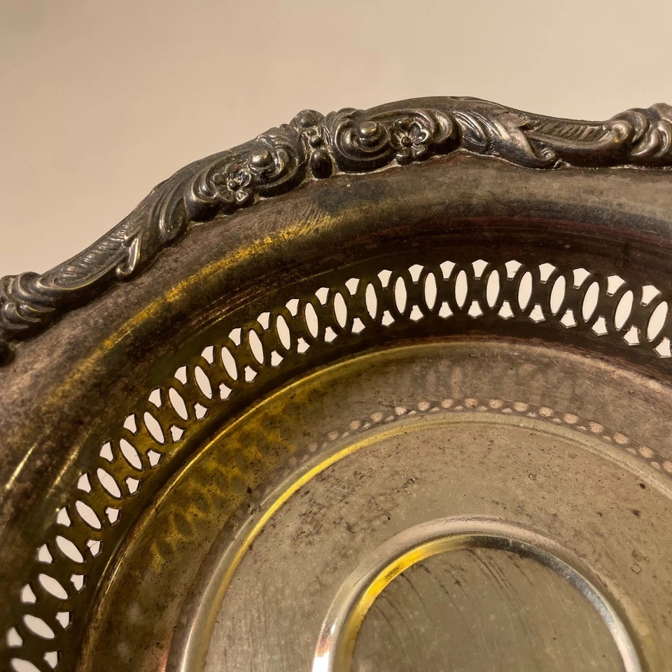 Vintage TOWLE elegant silver circular wine bottle coaster/ champagne holder - Image 3 of 4