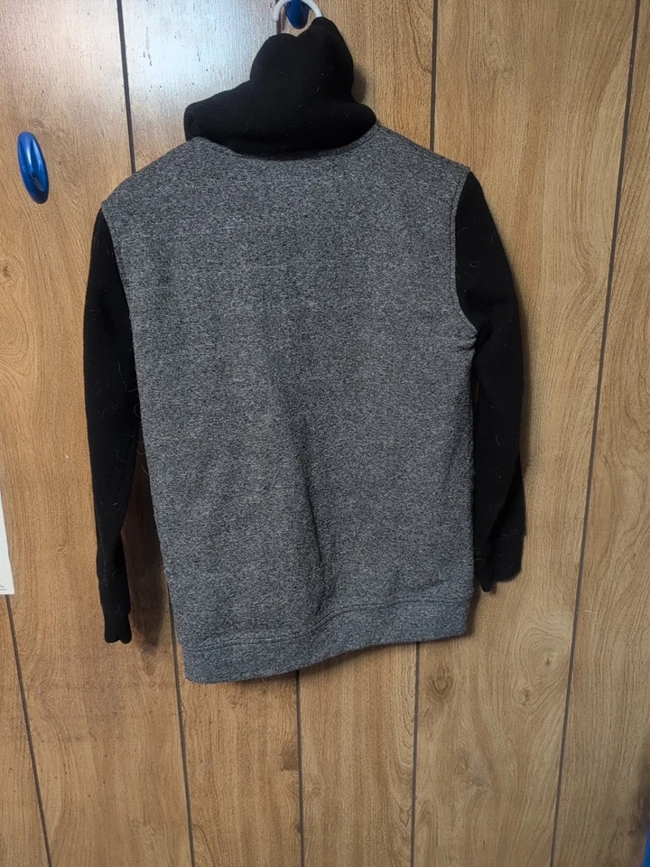 Zoo York Full Zip Sherpa Lined Hoodie Jacket Boys Size L Large 14/16 Gray Black - Image 4 of 4