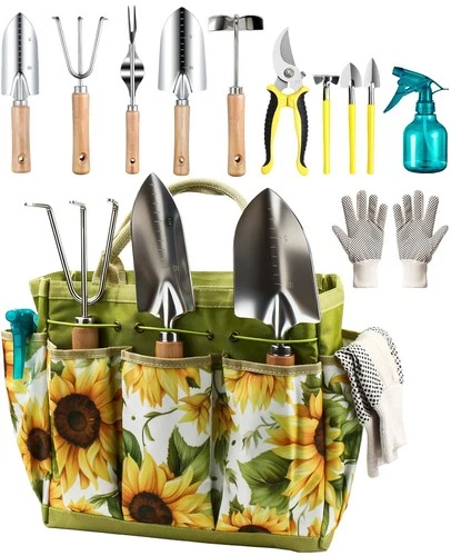 12Pcs Heavy Duty Garden Tools Set with Organizer Bag for Digging, Weeding & Prun deal from eBay