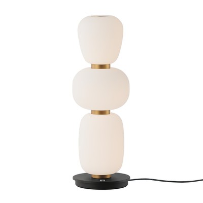 ET2 Lighting Soji Triple Stack Portable Lamp, Black/Gold/White - E25167-92BKGLD