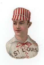 1888 James Tip O'Neill Scrapps Tobacco Baseball Card St. Louis Browns Cardinals