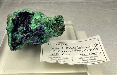 Azurite and Malachite Crystals - Liu Feng Shan, Anhui Province, China