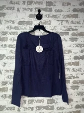 NWT! ANRABESS Long Sleeve Business Casual Navy Blue Shirt Top Size 2XL